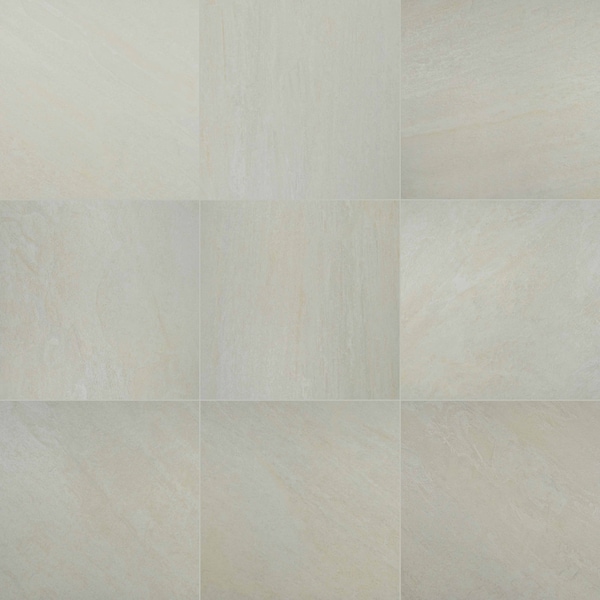 Quartz White 24" X 24" Matte Porcelain Floor And Wall Tile, 4PK